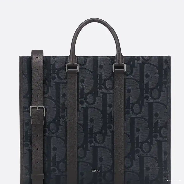 Canvas Motif Oblique East-West Black Maxi Tote Dior 0510